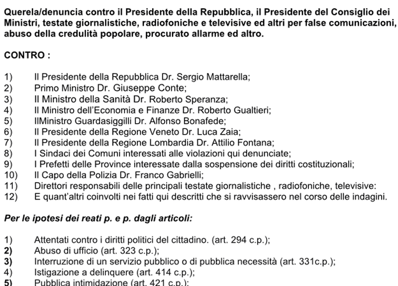 Galleria foto 'Coronavirus, denunciati Mattarella, Conte, tv e… Procurato allarme' - foto 1