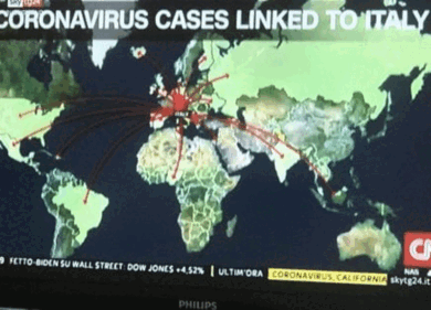 La Cnn: “Italia focolaio del virus”. Di Maio: “Cartina distorce la realtà”