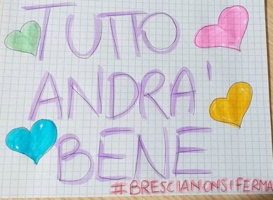 Coronavirus, #tuttoandrabene: post-it invadono la Lombardia (e i social). FOTO