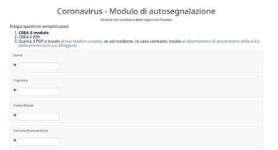 Coronavirus,Puglia: rientrati in 10 mila.In una giornata 2500 autosegnalazioni