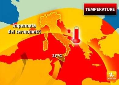 Previsioni meteo, impennata delle temperature: caldo record fino a 27°