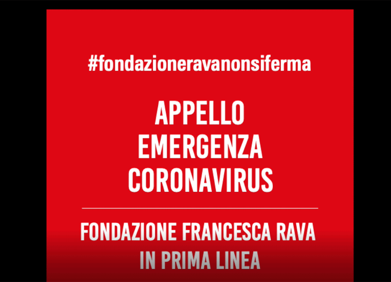 COVID-19,  L’appello di Fondazione Rava:” Abbiamo bisogno di voi”
