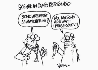 La vignetta di Vauro anti-Bertolaso