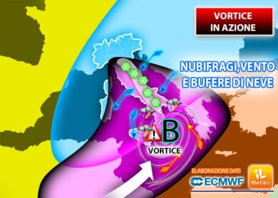 Meteo, Italia investita dal maltempo: raffiche di vento, pioggia e neve
