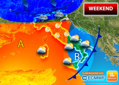 Meteo: weekend più caldo ma con temporali, dopo tornerà il freddo invernale