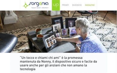Coronavirus, Sorgenia: Nonny, il dispositivo contro l’isolamento degli anziani