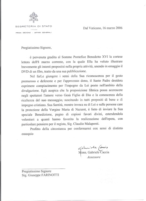 LETTERA Santo Padre LETTERA Santo Padre