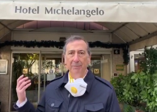 Sala: Hotel Michelangelo pronto per le quarantene. E saluta chi sta lavorando Sala: Hotel Michelangelo pronto per le quarantene. E saluta chi sta lavorando