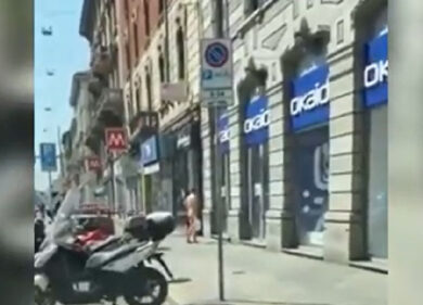 “Milano, uomo nudo vaga per corso Buenos Aires”