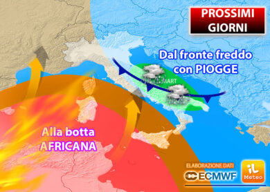 Previsioni meteo: raffiche di vento e crollo delle temperature in arrivo