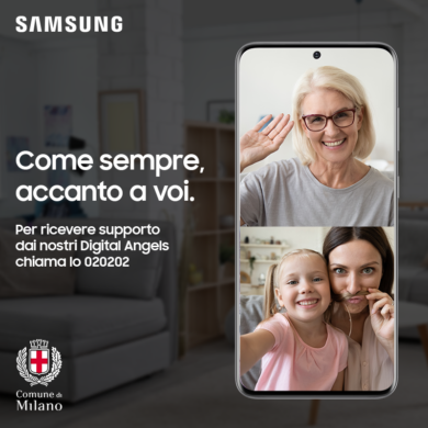 Coronavirus, i digital angel Samsung al fianco degli over 65 per Milano Aiuta