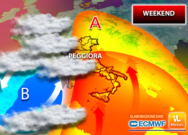 Meteo, weekend caldo ma con qualche pioggia Meteo, weekend caldo ma con qualche pioggia