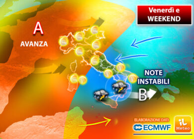 Meteo: ultime piogge al Sud, cresce l’alta pressione
