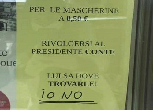 Mascherine a 0,50 euro, i farmacisti: “Chiedetele a Conte, non a noi” Mascherine a 0,50 euro, i farmacisti: “Chiedetele a Conte, non a noi”