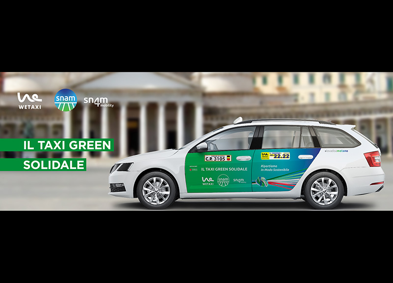 Snam insieme a Wetaxi porta anche a Napoli i “Taxi Green Solidali” Snam insieme a Wetaxi porta anche a Napoli i “Taxi Green Solidali”