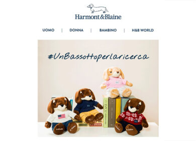 Il “bassotto” di Harmont&Blaine tra solidarietà e digitale per la ricerca