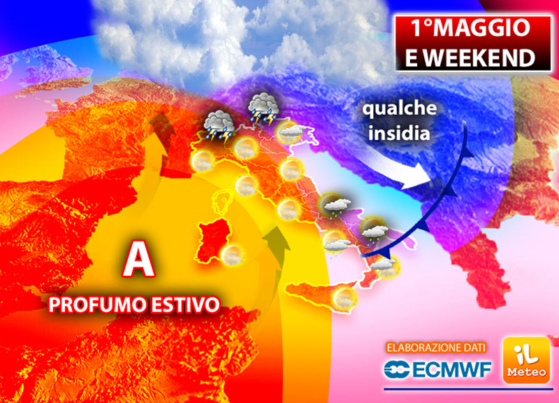 Meteo: 1° maggio con Sole e alte temperature, da martedì aria più fresca Meteo: 1° maggio con Sole e alte temperature, da martedì aria più fresca