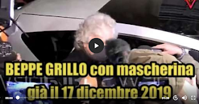 Grillo con mascherina nel 2019: “Sardine?Qualcuno vuol igienizzare la società”
