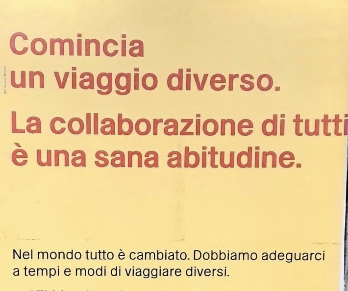 Fase 2: volantini mezzi pubblici di Milano “nel mondo tutto e’ cambiato” Fase 2: volantini mezzi pubblici di Milano “nel mondo tutto e’ cambiato”