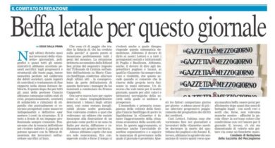 Gazzetta del Mezzogiorno, il Cdr: l’editore Ciancio vuole mettere in liquidazione la società