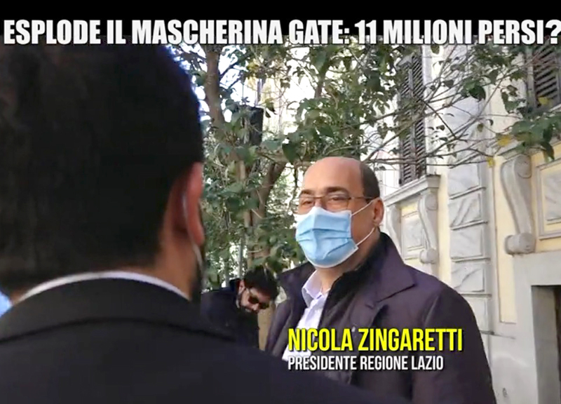 Mascherine fantasma: Zingaretti all’angolo, le Iene scoperchiano parentopoli