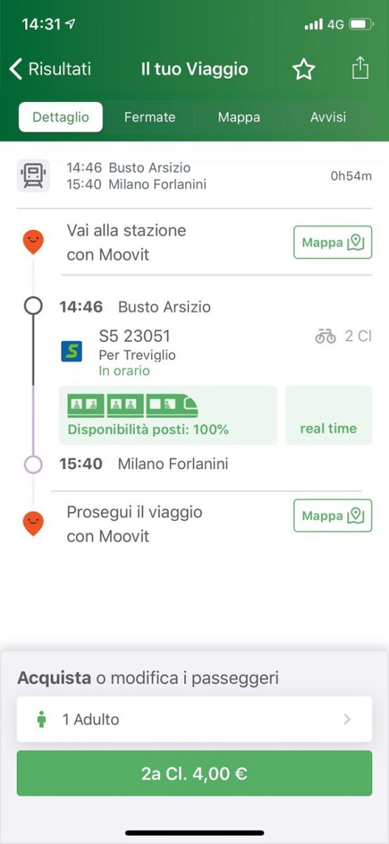 Quanti posti ci sono sul treno? Arriva l’App di Trenord