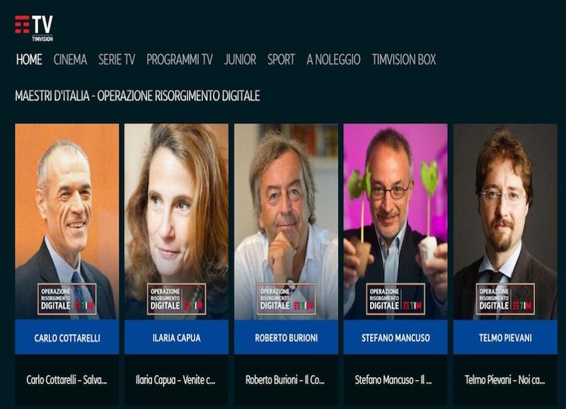 “Maestri D’Italia” sbarca su TimVision con le prime 5 lezioni “Maestri D’Italia” sbarca su TimVision con le prime 5 lezioni