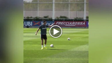 Cristiano Ronaldo, magia in allenamento: tiro chirurgico che… Il video