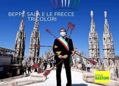 Sala trafitto dalle frecce, bufera sul fotomontaggio di Bastoni