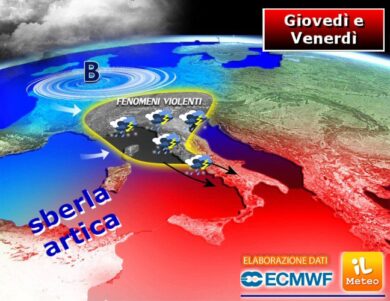 Meteo, weekend con temporali e grandine su tutta l’Italia