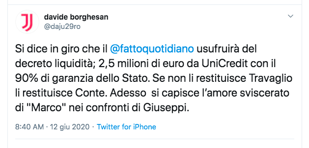 “Travaglio non paga? C’è Giuseppi”. Ironia web sul prestito con garanzia