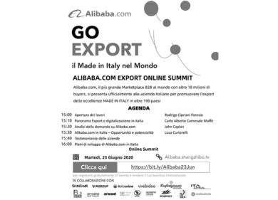 Alibaba.com si presenta alle aziende italiane con il “Go Export Summit”