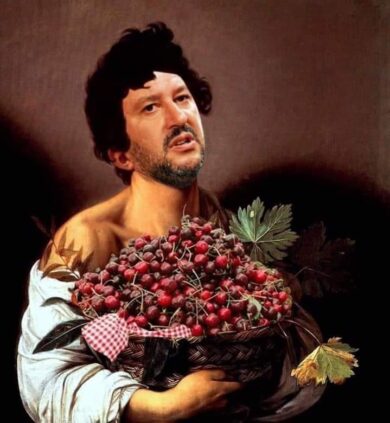 Salvini, la passione per le ciliege diventa… un quadro