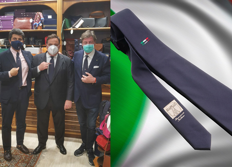 Insieme per un messaggio di speranza, nasce la cravatta Rinascimento Italiano Insieme per un messaggio di speranza, nasce la cravatta Rinascimento Italiano