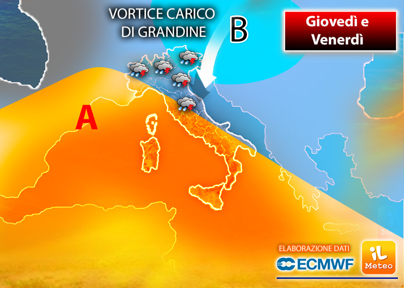 Meteo: grandine e temporali, poi caldo record Meteo: grandine e temporali, poi caldo record