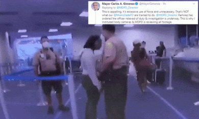 Aeroporto di Miami, poliziotto perde la testa: mani addosso a una donna nera