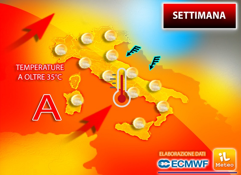 Previsioni meteo Italia, torna l’anticiclone africano con il gran caldo Previsioni meteo Italia, torna l’anticiclone africano con il gran caldo