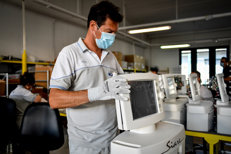 Prodotti oltre 3.000 ventilatori polmonari prodotti da Siare e FCA Prodotti oltre 3.000 ventilatori polmonari prodotti da Siare e FCA