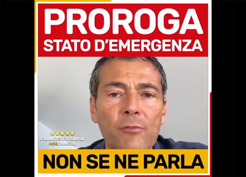 Galleria foto '“Stato d’emergenza, no alla proroga”. Il 5S Sapia contesta la linea di Conte' - foto 1