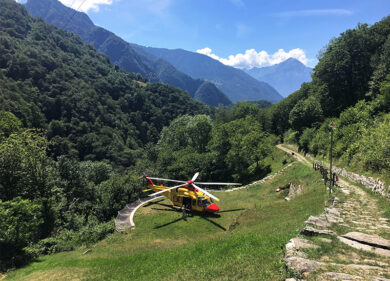 L’Elisoccorso Lombardia operativo in Val Codera