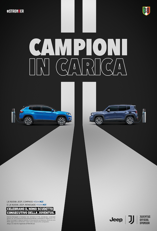 Jeep e Juventus festeggiano insieme il tricolore 2019-2020 Jeep e Juventus festeggiano insieme il tricolore 2019-2020