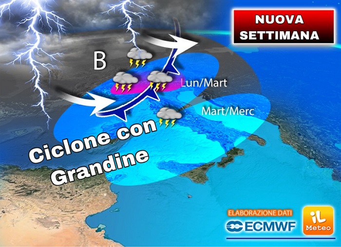 Meteo caldo stop, cambia tutto. Un ciclone porta piogge e fresco Meteo caldo stop, cambia tutto. Un ciclone porta piogge e fresco
