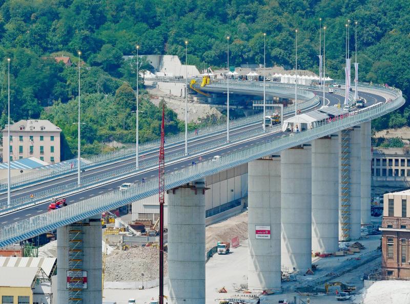 Ponte di Genova,Conte taglia il nastro.”Dimostrazione che Italia sa rialzarsi” Ponte di Genova,Conte taglia il nastro.”Dimostrazione che Italia sa rialzarsi”