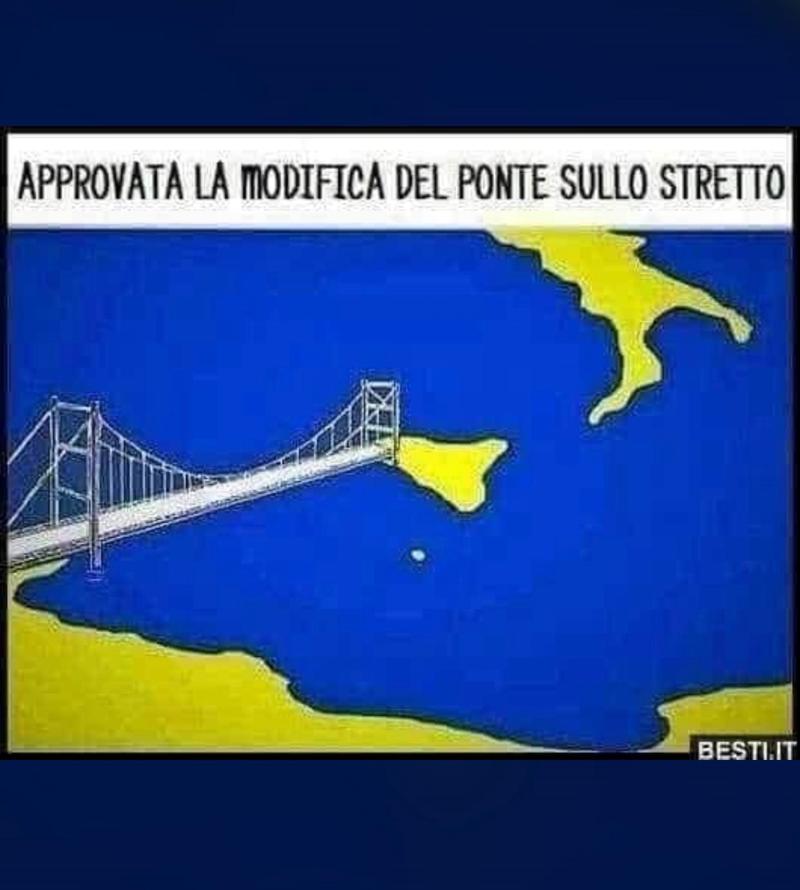 Pronto il Ponte sullo stretto. Così fanno prima ad arrivare… Pronto il Ponte sullo stretto. Così fanno prima ad arrivare…