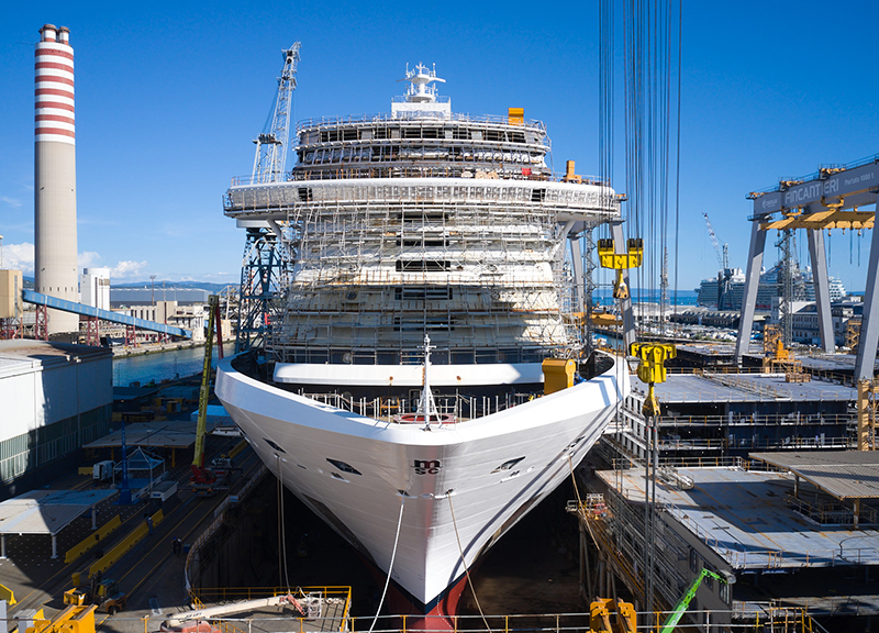 Monfalcone, Msc Crociere e Fincantieri celebrano il float out della seashore. Monfalcone, Msc Crociere e Fincantieri celebrano il float out della seashore.