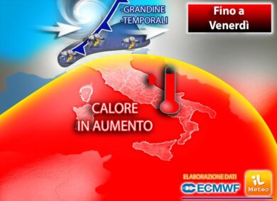 Meteo: nubifragi nel weekend, ferie a rischio per gli ultimi vacanzieri