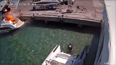 Ponza, le spaventose immagini dell’esplosione del motoscafo