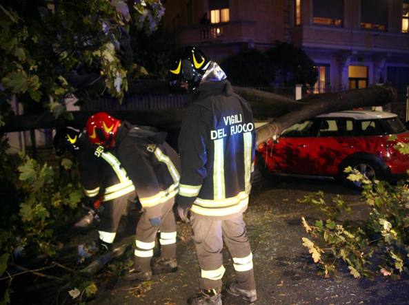 Maltempo: forte temporale a Milano: alberi caduti, divelto un tetto Maltempo: forte temporale a Milano: alberi caduti, divelto un tetto