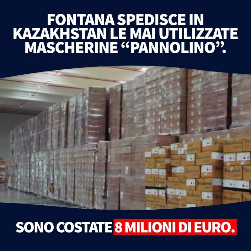 Regione, bufera su mascherine-pannolino: mai usate e regalate al Kazakistan Regione, bufera su mascherine-pannolino: mai usate e regalate al Kazakistan