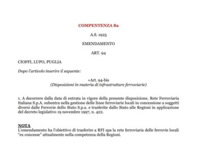 Rete ferroviaria lombarda da Ferrovie Nord a RFI? M5S deposita l’emendamento